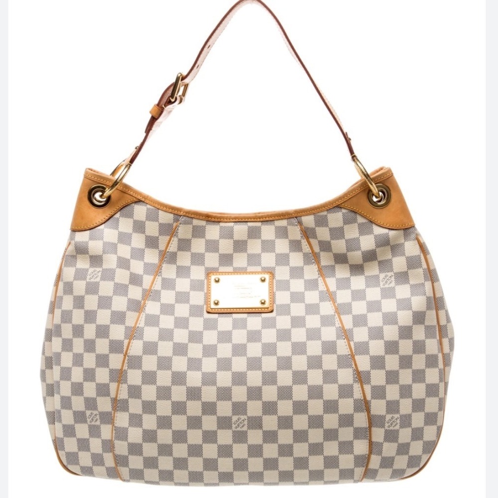 Louis Vuitton Vintage Damier Azur Canvas Hobo Galliera PM Shoulder Bag $1600 - Picture 1 of 16